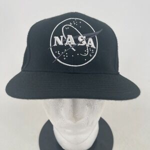H3 Headwear NASA Hat Cap Black White Gray Embroidered Adjustable Snapback